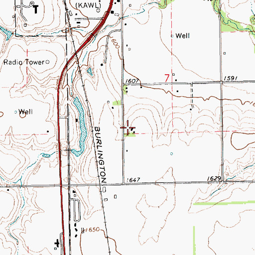 Topographic Map of New Heights Assembly of God Church, NE