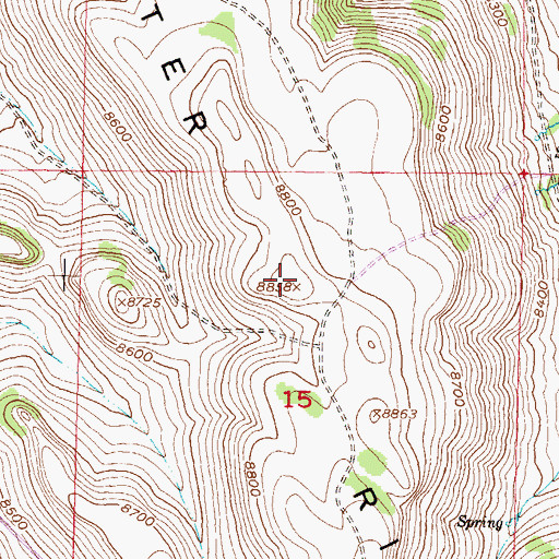 Topographic Map of Carpenter Ridge, CO