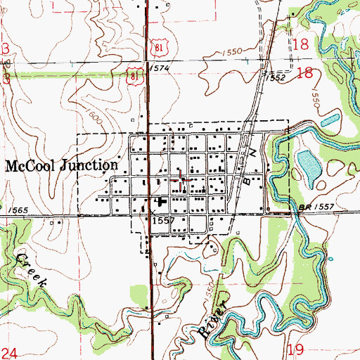 Topographic Map of First Evangelical Lutheran Church, NE