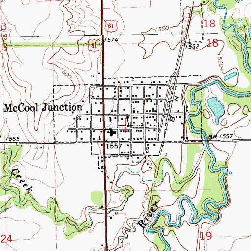 Topographic Map of United Methodist Church, NE