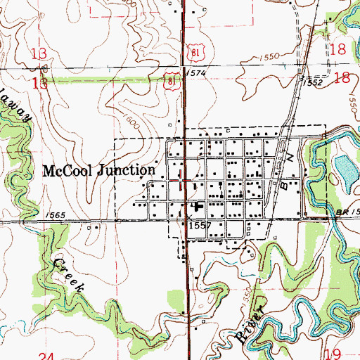 Topographic Map of Saint Patrick Catholic Church, NE