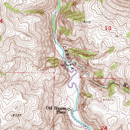 Topographic Map of Wolf Creek, CO