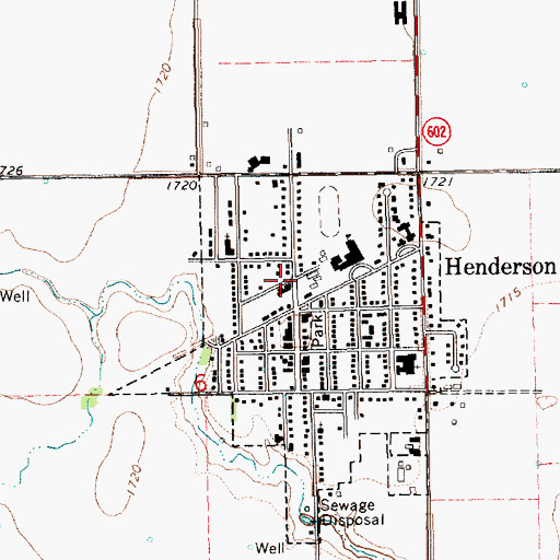 Topographic Map of Kroeker Grain and Lumber Elevator, NE