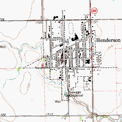 Topographic Map of Henderson Police Department, NE