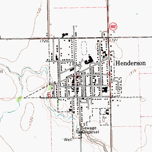 Topographic Map of Henderson Family Care, NE