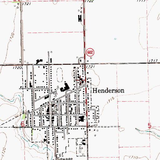 Topographic Map of Henderson Nursing Home, NE