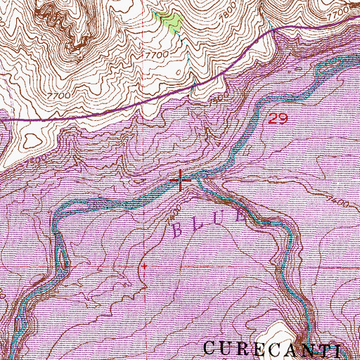 Topographic Map of Cebolla Creek, CO