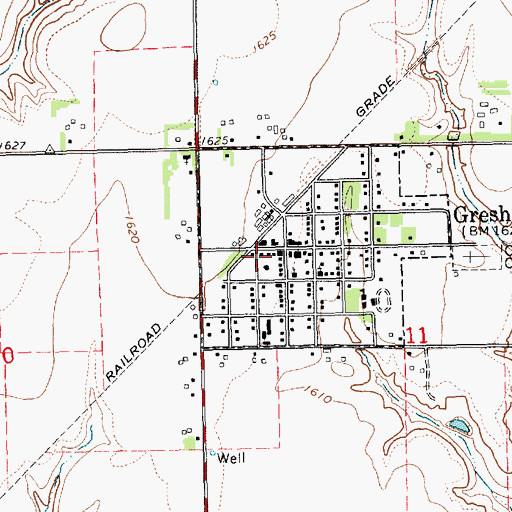 Topographic Map of Gresham Rural Fire and Rescue, NE