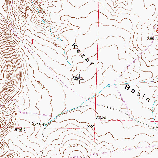 Topographic Map of Kezar Basin, CO