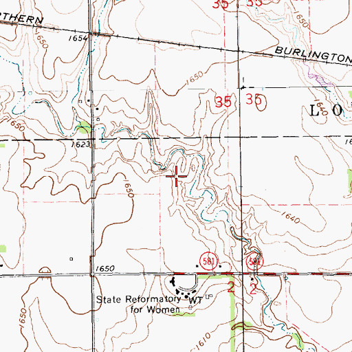 Topographic Map of Recharge Lake, NE