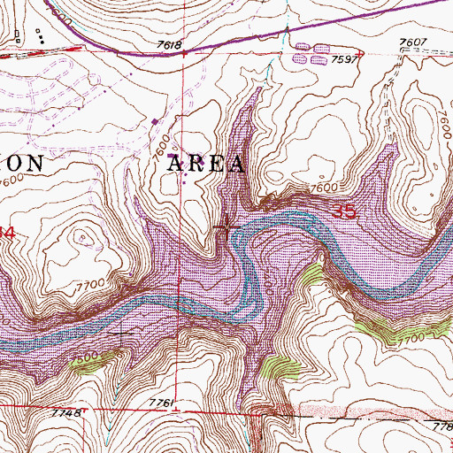Topographic Map of Haystack Gulch, CO
