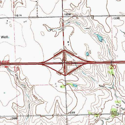Topographic Map of Interchange 360, NE