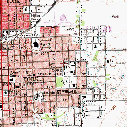 Topographic Map of Oliver House, NE