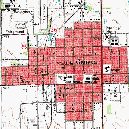 Topographic Map of United Church of Christ Congregational, NE