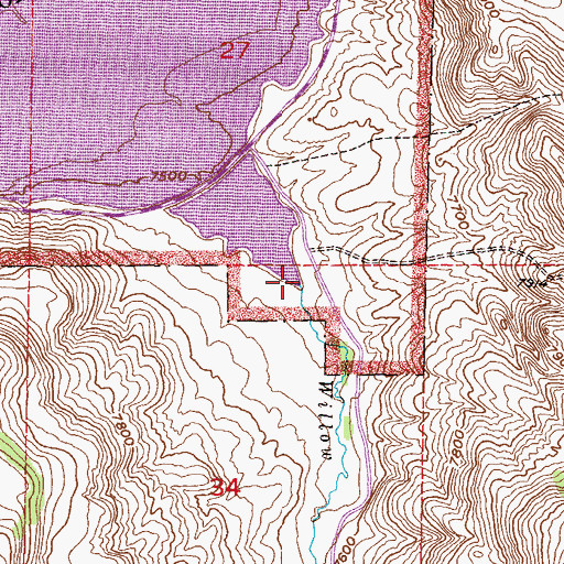 Topographic Map of Willow Creek, CO