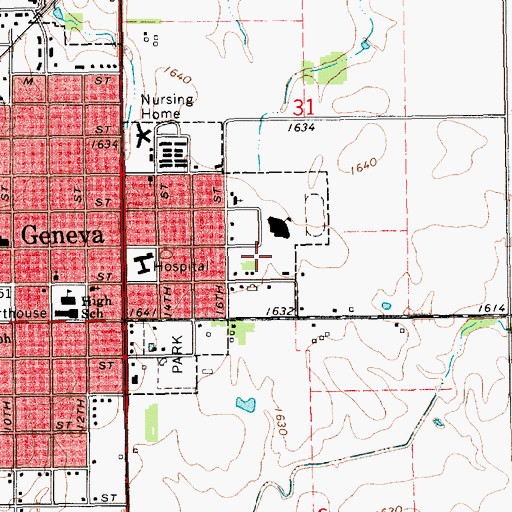 Topographic Map of Evangelical Free Church, NE