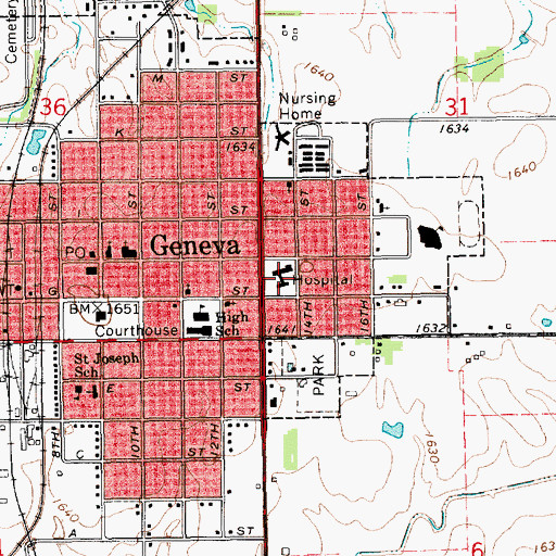 Topographic Map of Eye Surgical Associates, NE