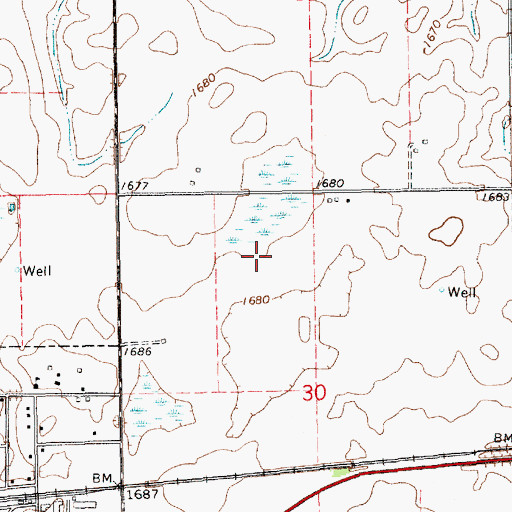 Topographic Map of Bluebill State Wildlife Management Area, NE