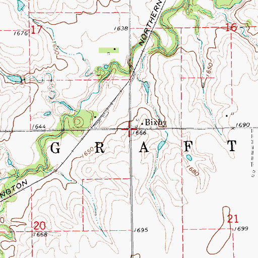 Topographic Map of Lyman Post Office (historical), NE