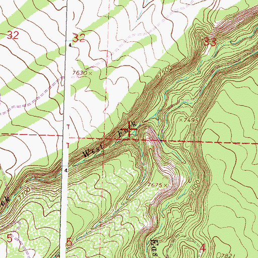 Topographic Map of Beaver Dam Creek, CO