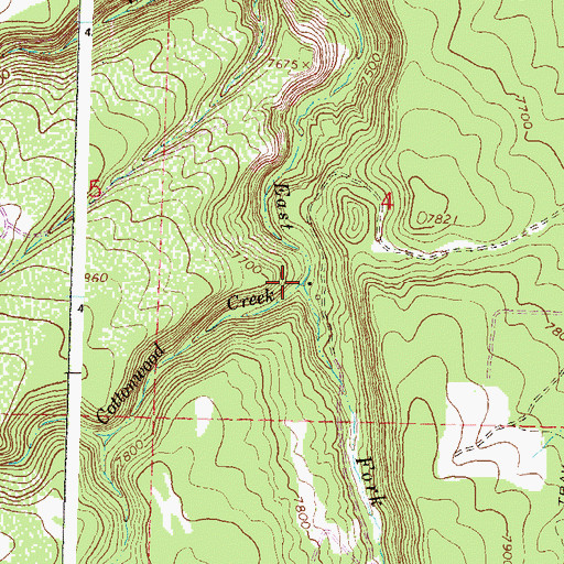 Topographic Map of Cottonwood Creek, CO