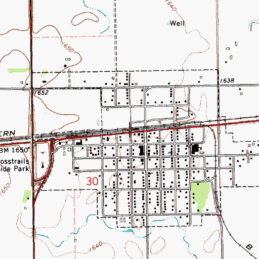 Topographic Map of Fairmont, NE