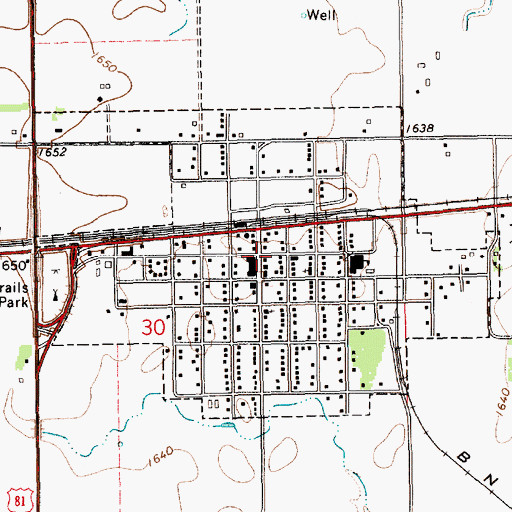 Topographic Map of Fairmont Creamery Company Historical Marker, NE