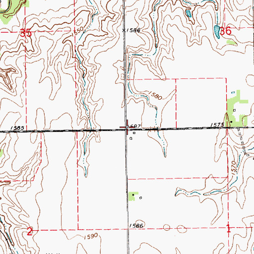 Topographic Map of Blizzard of 1888 Historical Marker, NE