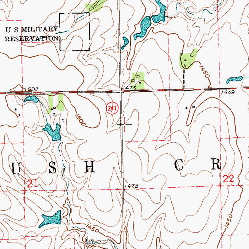 Topographic Map of Township of Brush Creek, NE