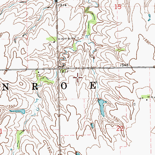 Topographic Map of Township of Monroe, NE