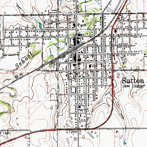 Topographic Map of Saint Marys Catholic Church, NE