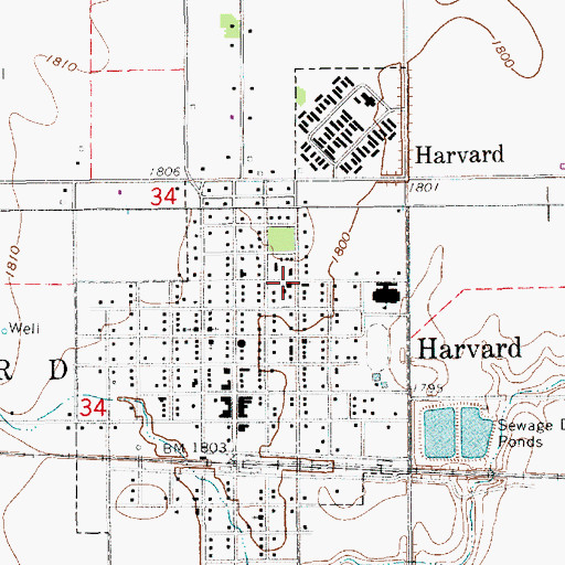 Topographic Map of Saint Joseph Catholic Church, NE