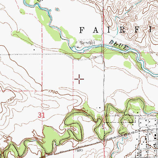 Topographic Map of Liberty Farms Post Office (historical), NE