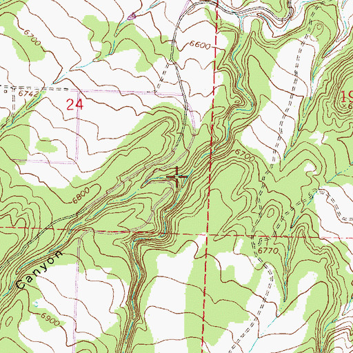 Topographic Map of Broman Canyon, CO
