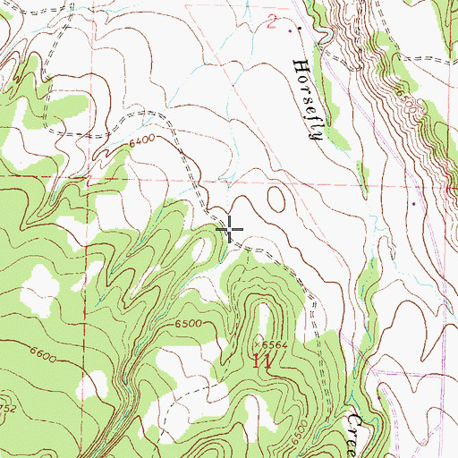 Topographic Map of Wildcat Canyon, CO