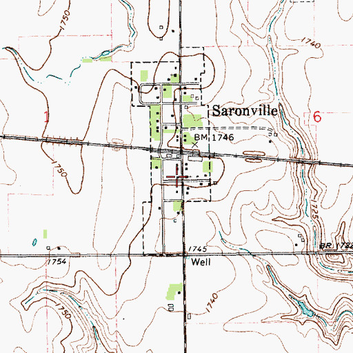 Topographic Map of Sutton Cooperative Grain Company Elevator, NE