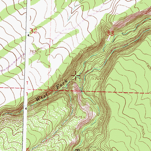 Topographic Map of East Fork Horsefly Creek, CO