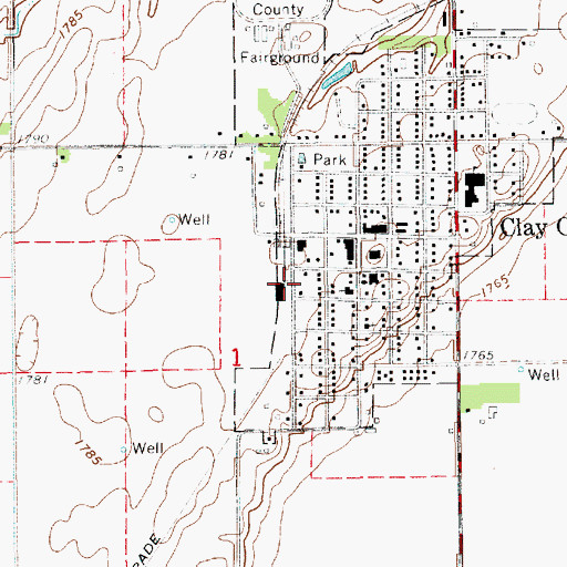 Topographic Map of Aurora Cooperative Elevator Company Elevator, NE