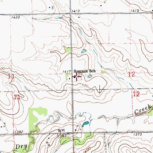 Topographic Map of Summit Cemetery, NE