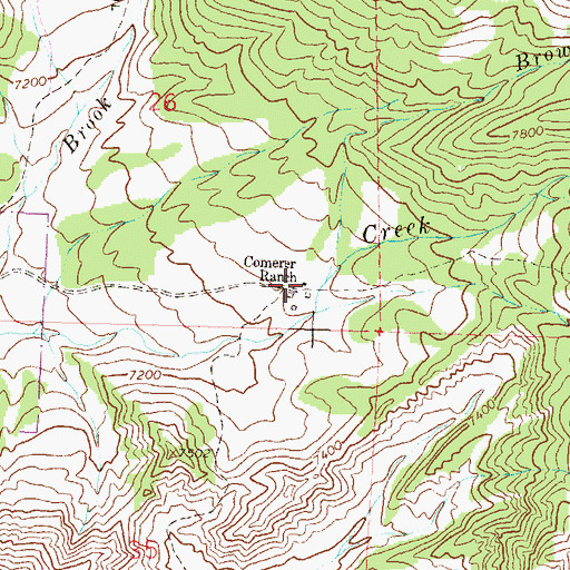 Topographic Map of Comerer Ranch, CO