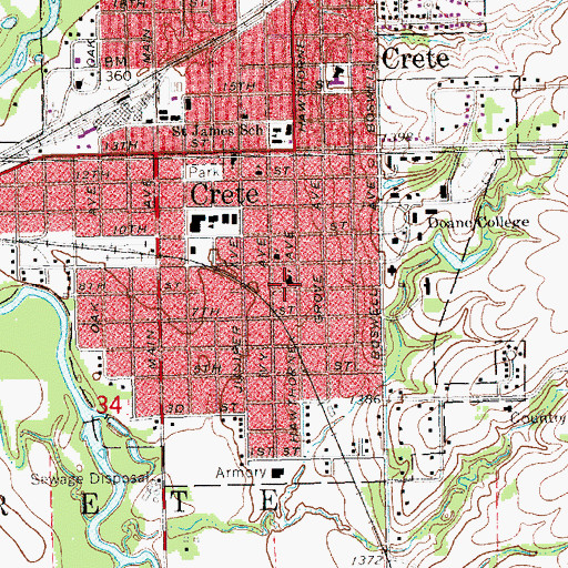 Topographic Map of Bethlehem Lutheran Church, NE