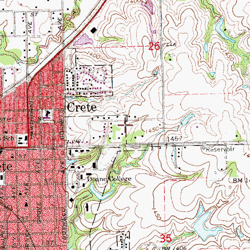 Topographic Map of Cornerstone Bible Church, NE