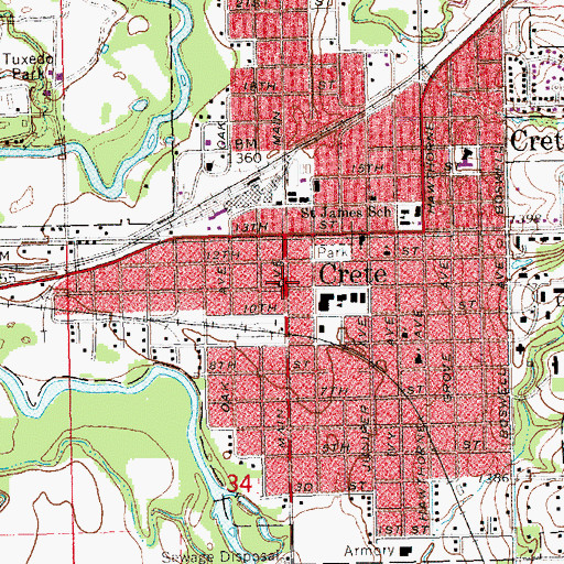 Topographic Map of Faith Christian Church, NE