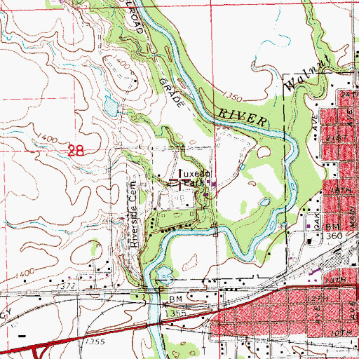 Topographic Map of Saline County Fairgrounds, NE