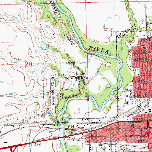 Topographic Map of Tuxedo Park Campground, NE