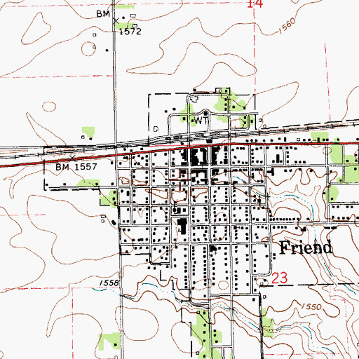 Topographic Map of Friend Berean Church, NE