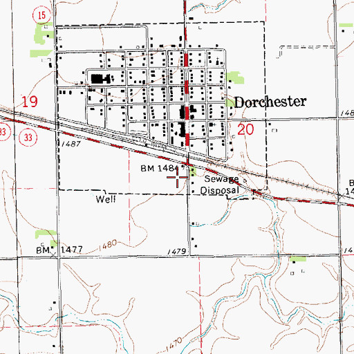 Topographic Map of Saline County Museum, NE