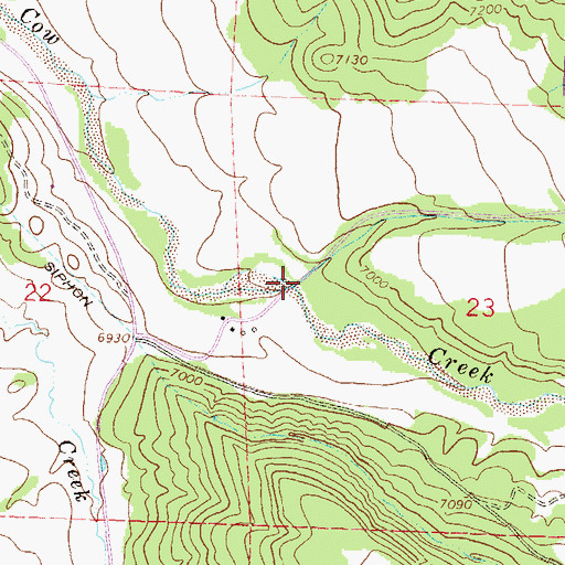 Topographic Map of Deer Creek, CO