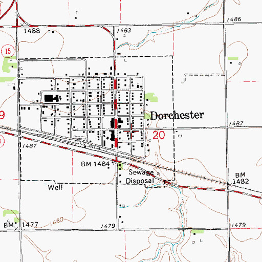 Topographic Map of United Methodist Church, NE