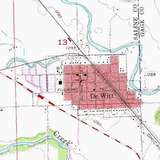 Topographic Map of Saint Augustine Episcopal Church, NE